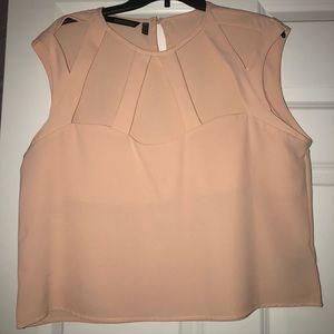Plus Size Mauve Cut Out Crop Top